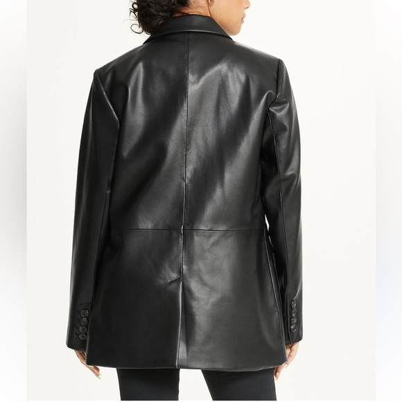 BNWT BCBG Notch Collar Vegan Leather Blazer Jacket/Coat - Picture 4 of 8